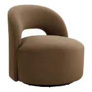 Picture of Élite Curve Accent Chair-Natural Wood.