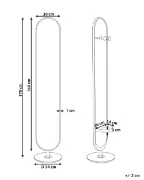 صورة .بيورتي مرآة أرضية- من الخشب الطبيعي بإطار معدني